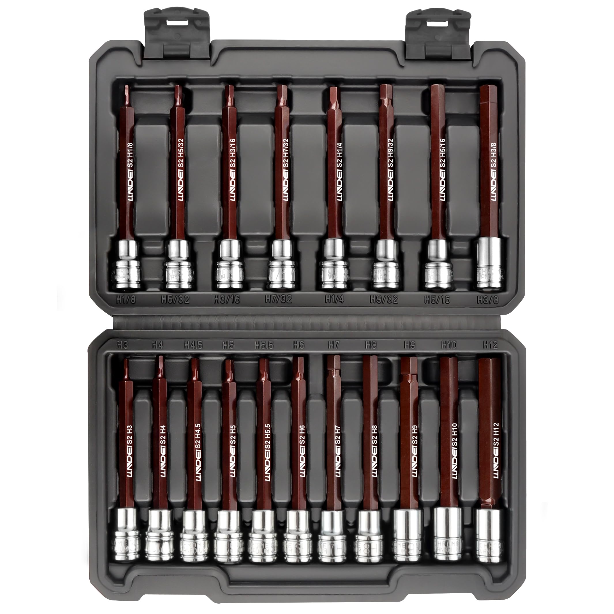 LLNDEI long metric hex sockets 3mm–12mm offer deep reach for tough fasteners