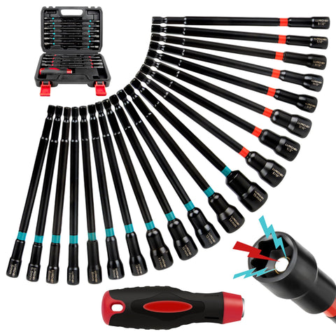 LLNDEI magnetic nut driver set case showing organized storage for easy transport.