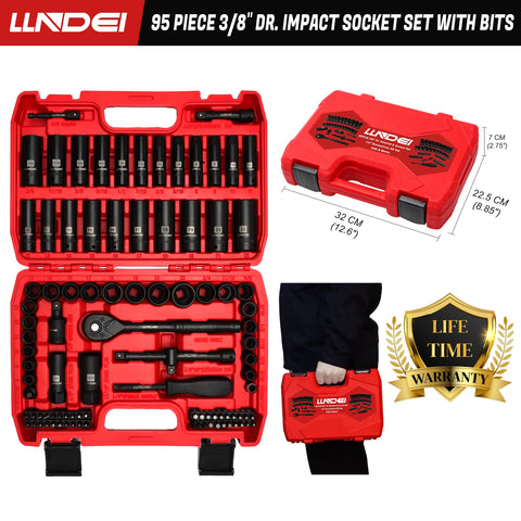 LLNDEI metric sockets 8–22 mm laid out for quick pick