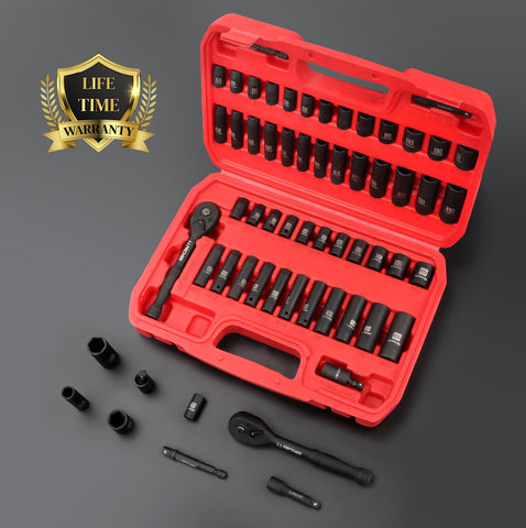 LLNDEI SAE/Metric socket range covers common fasteners for home projects.