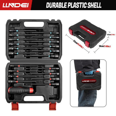 LLNDEI storage case keeps the set organized for on-the-go work.