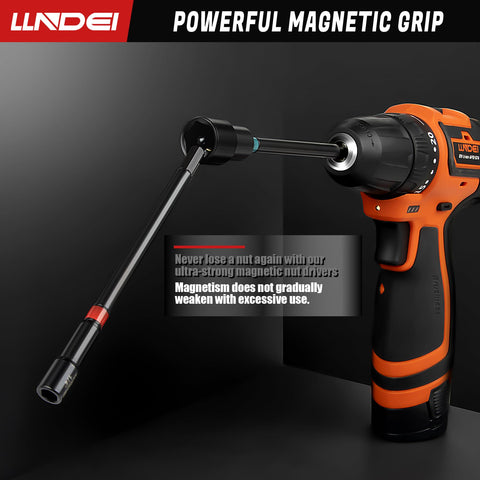 LLNDEI strong magnetic tips secure fasteners during assembly.