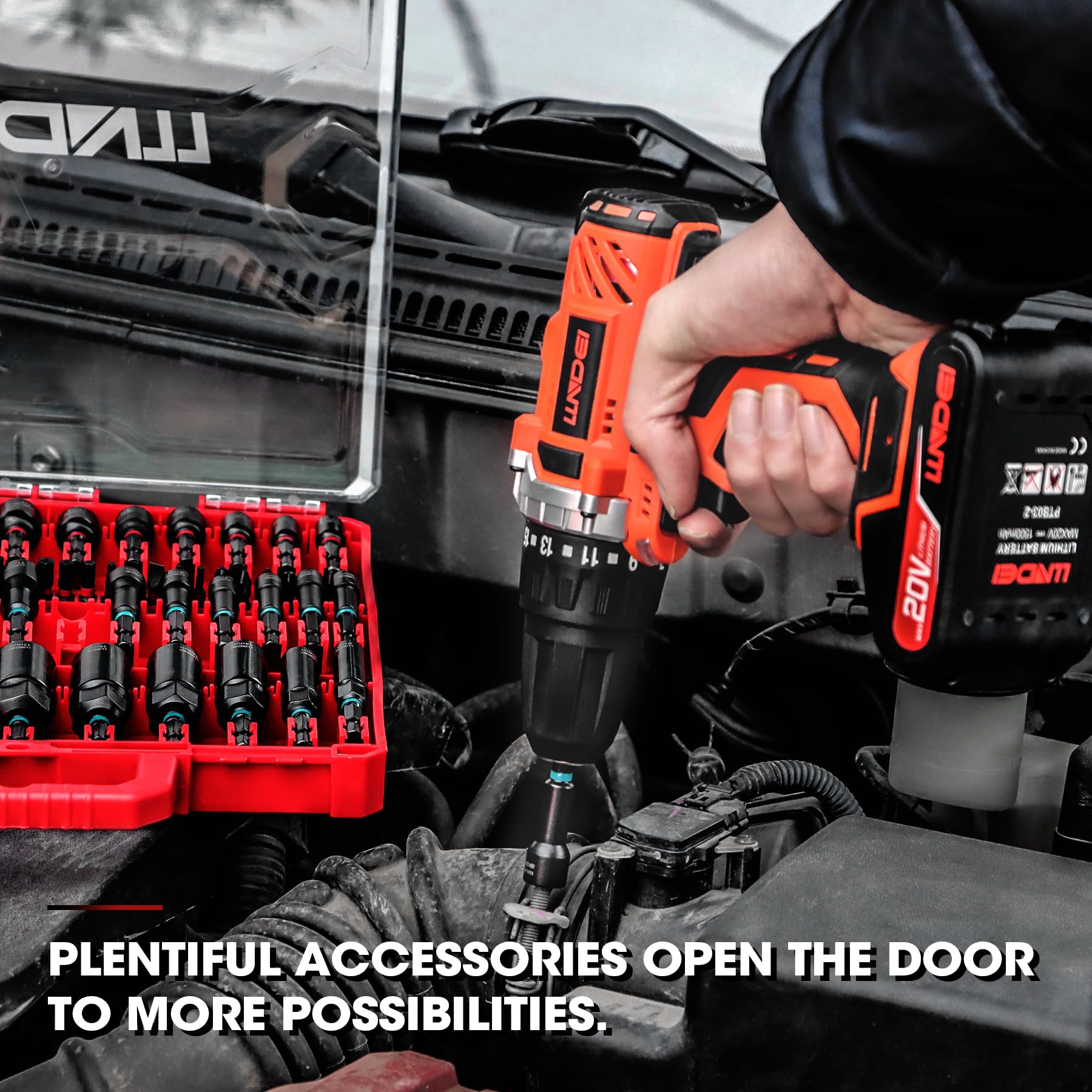 LLNDEI universal joint assembly enables flexible access to hard-to-reach fasteners.