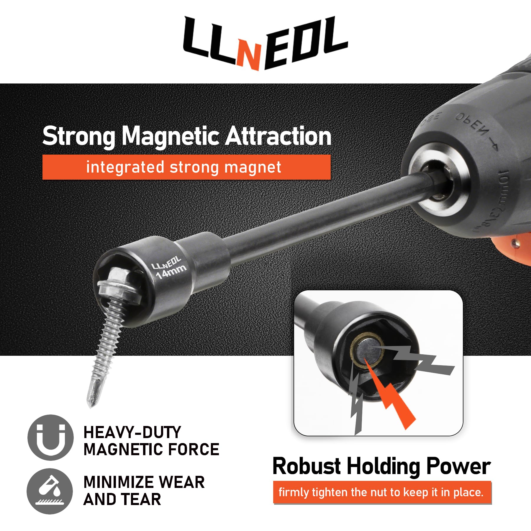 LLNEDL 72-tooth quick-release ratchet for smooth, precise turns.