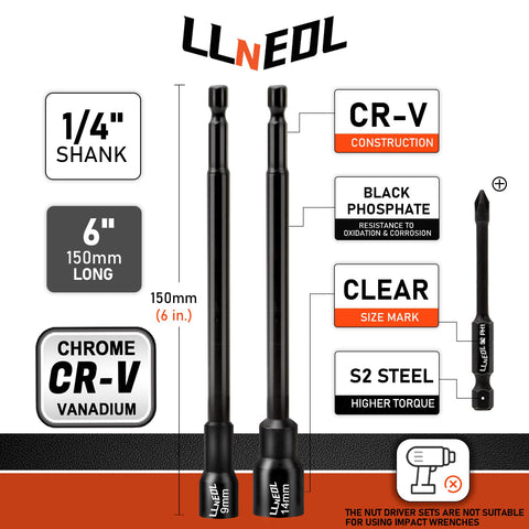 LLNEDL 3 inch extension bar increases reach in tight spaces.