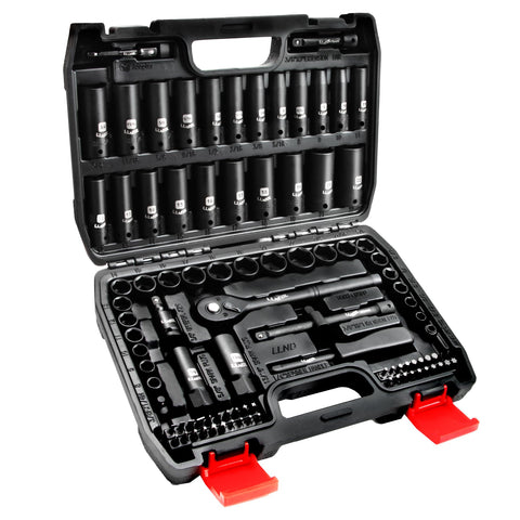 LLNEDL impact socket set in 3/8 drive ready for tough automotive jobs.