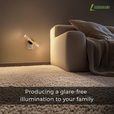 L LOHAS LED acrylic bubble night light emphasizes soft warm 3000K glow