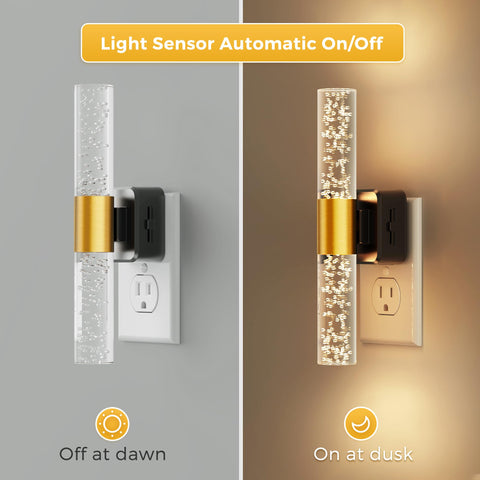 L LOHAS LED automatic dusk-to-dawn sensor night light for hands-free use
