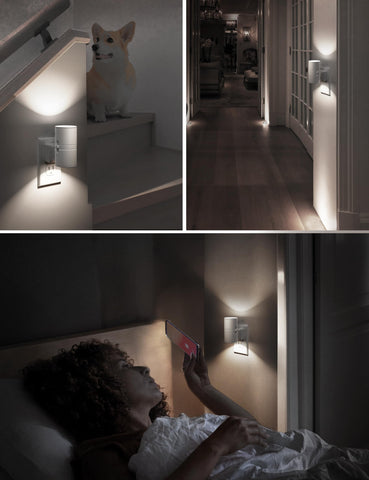 L LOHAS LED Dusk-to-Dawn Night Light automatically activates at night.