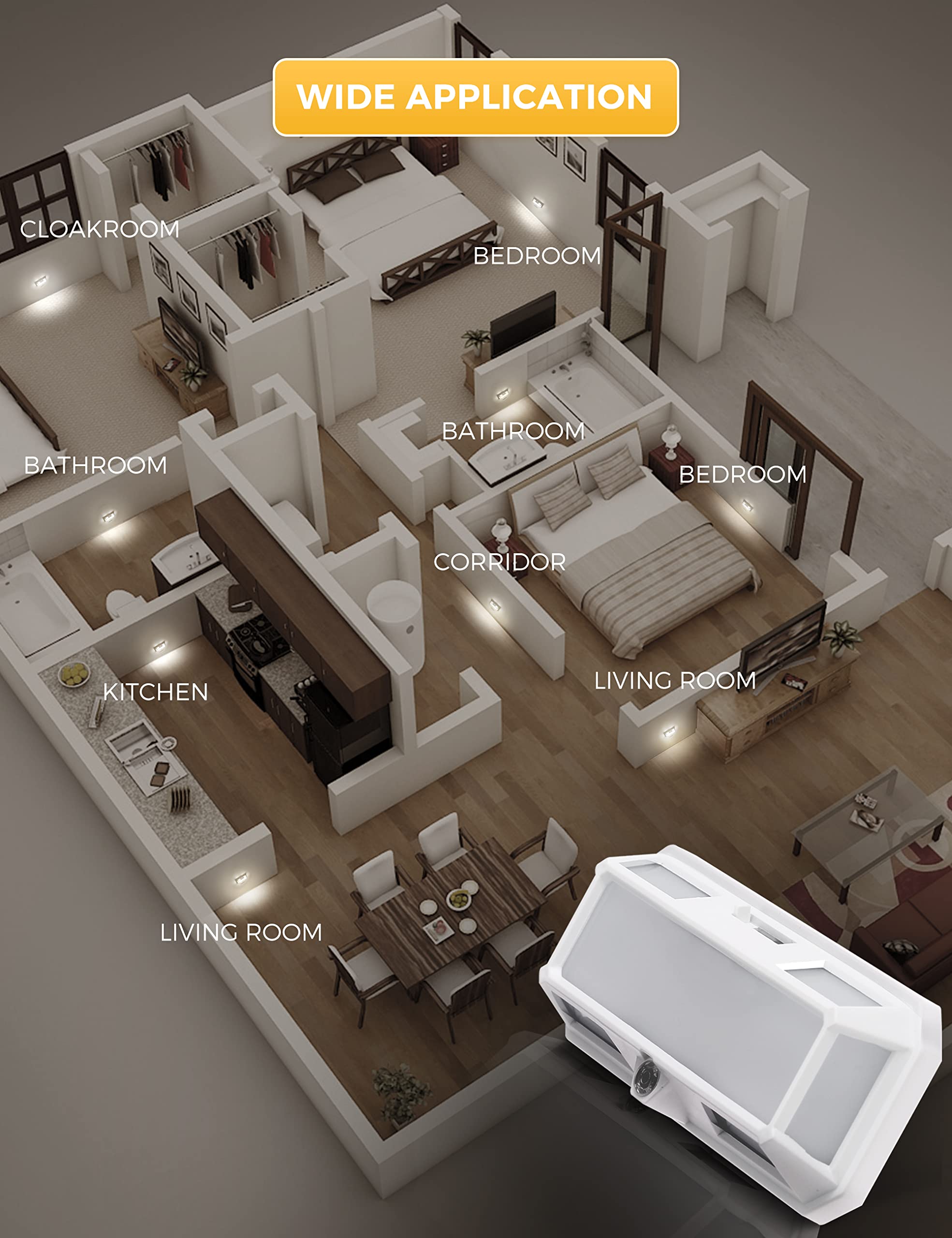 L LOHAS LED energy-efficient 2W night light saves power during nightly use.