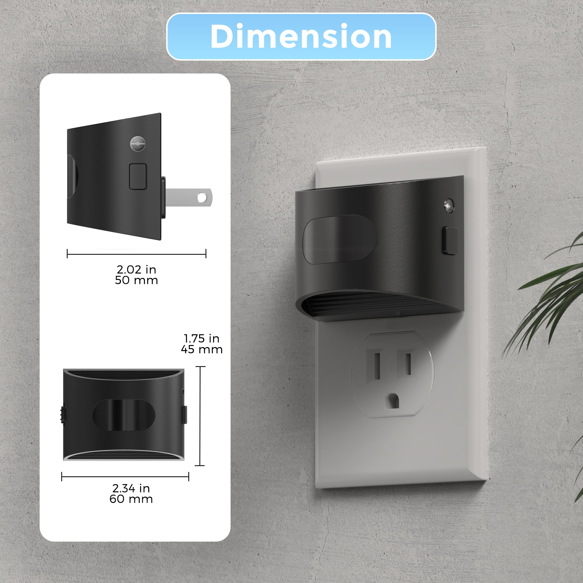 L LOHAS LED energy-efficient 1W night light helps save power.