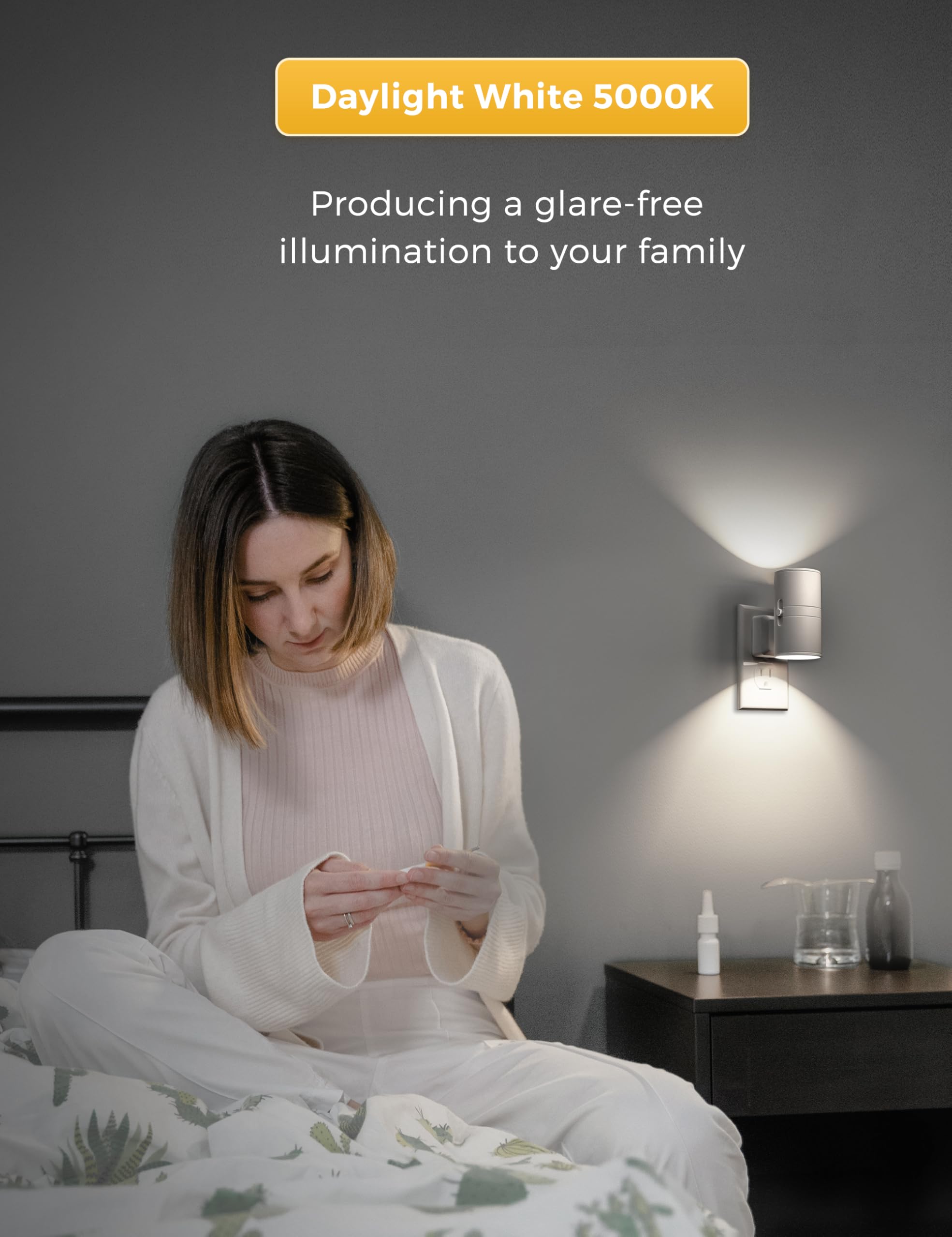 L LOHAS LED Eye-friendly illumination reduces glare for kids and seniors.