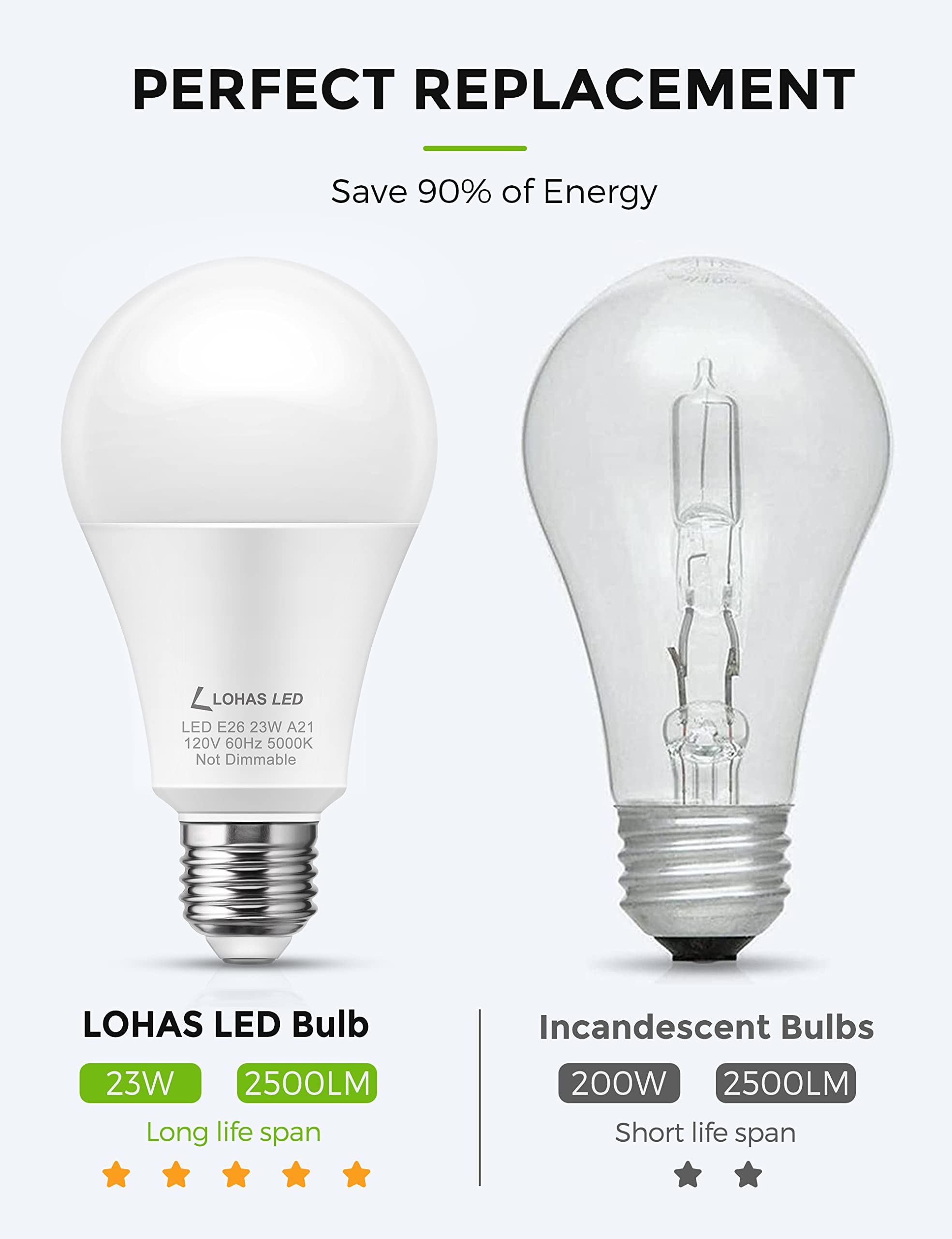 L LOHAS LED designed for garage and porch lighting.