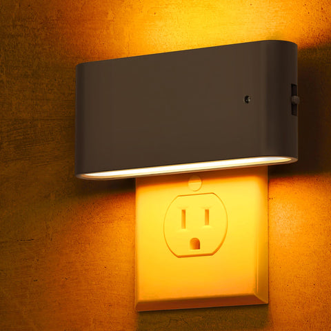 L LOHAS LED night light 2-pack glows amber for dim hallway navigation