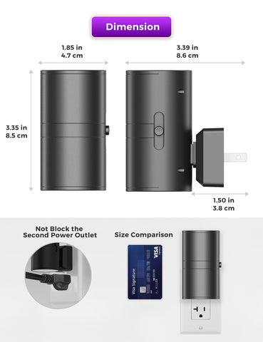L LOHAS LED 360-degree cylindrical night light for even illumination.