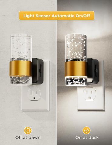 L LOHAS LED night light with auto sensor turns on in low light for hands-free use.