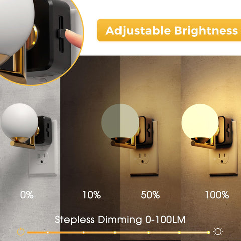 L LOHAS LED night light offers adjustable brightness from 0 to 100 percent