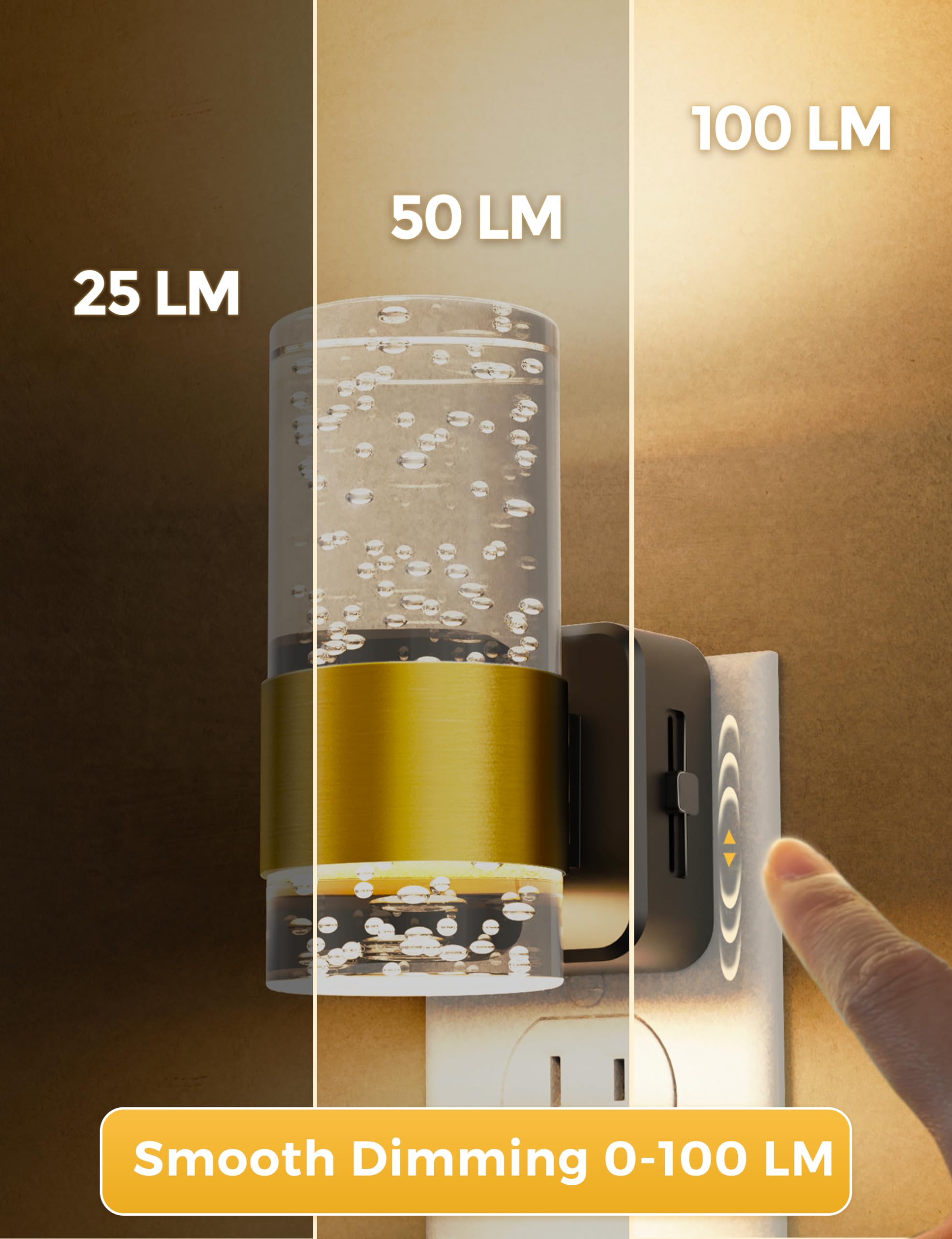 L LOHAS LED sliding dimmer lets you adjust brightness.