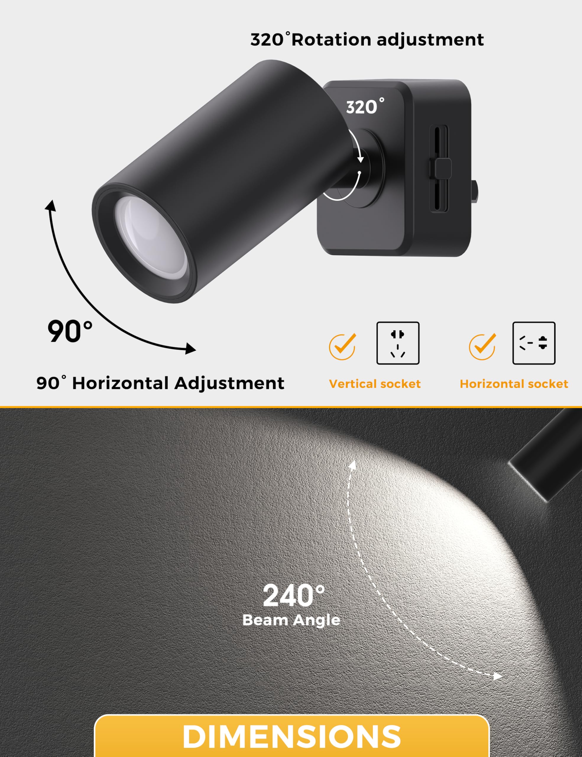 L LOHAS LED night light with dusk-to-dawn sensor for automatic lighting
