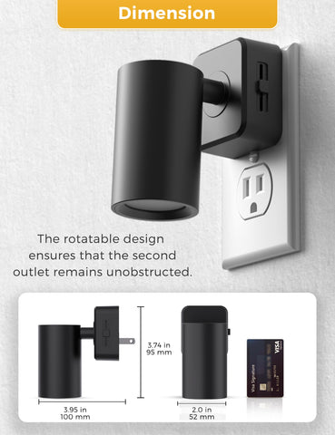 L LOHAS LED night light plugs into a standard outlet with easy setup
