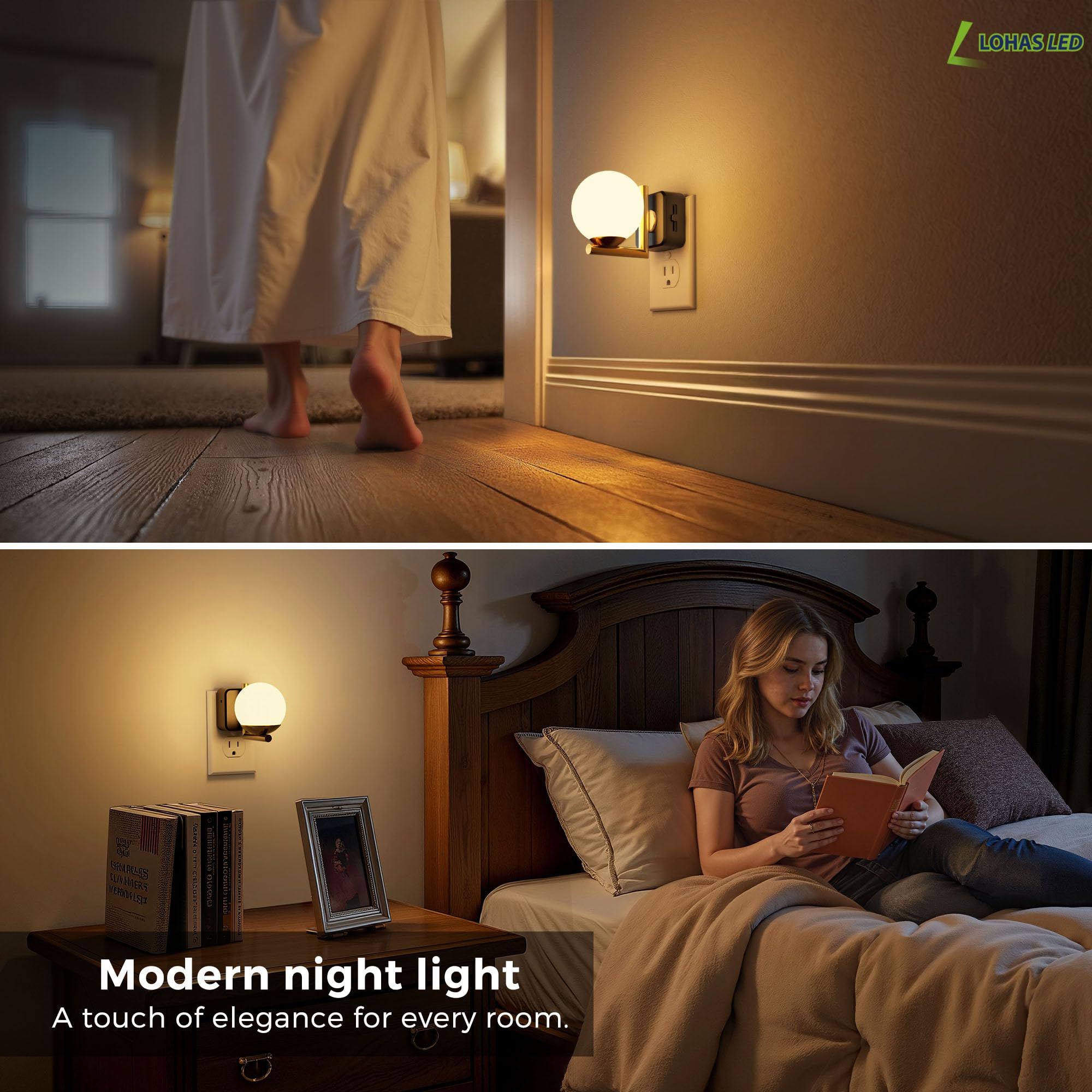 L LOHAS LED night light suitable for hallways and bathrooms
