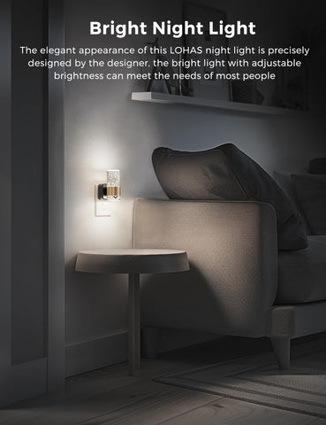 L LOHAS LED plug-in night light easy three-prong installation in any outlet.