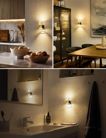 L LOHAS LED light shines upward and downward for balanced glow.