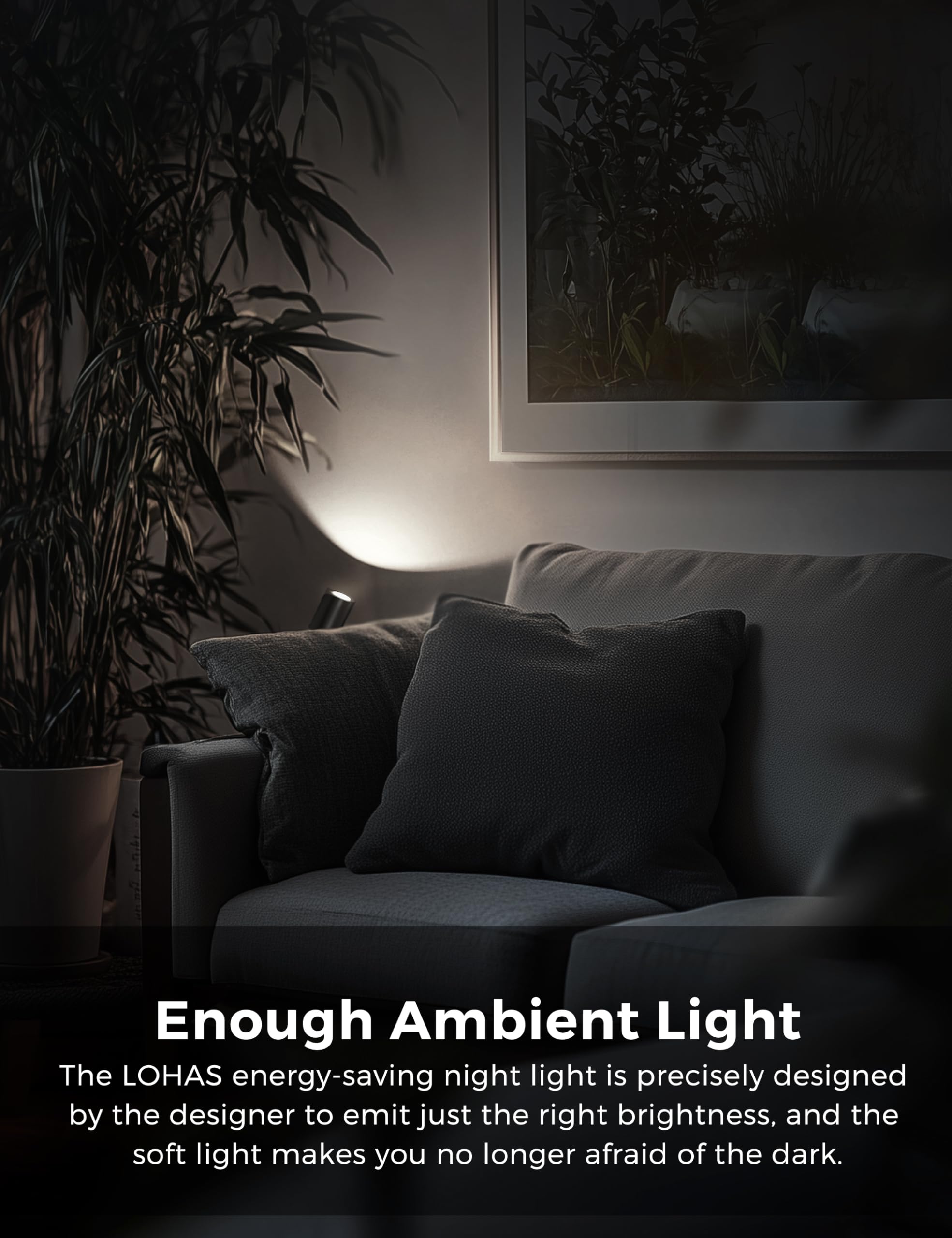 L LOHAS LED night light suitable for hallways, stairs, and bathrooms