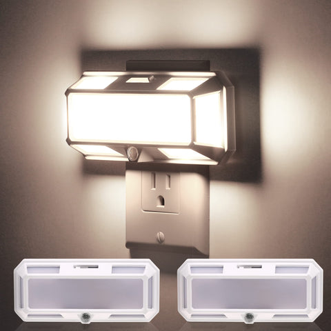 L LOHAS LED night light, wall-plug design for unobtrusive hallway illumination.