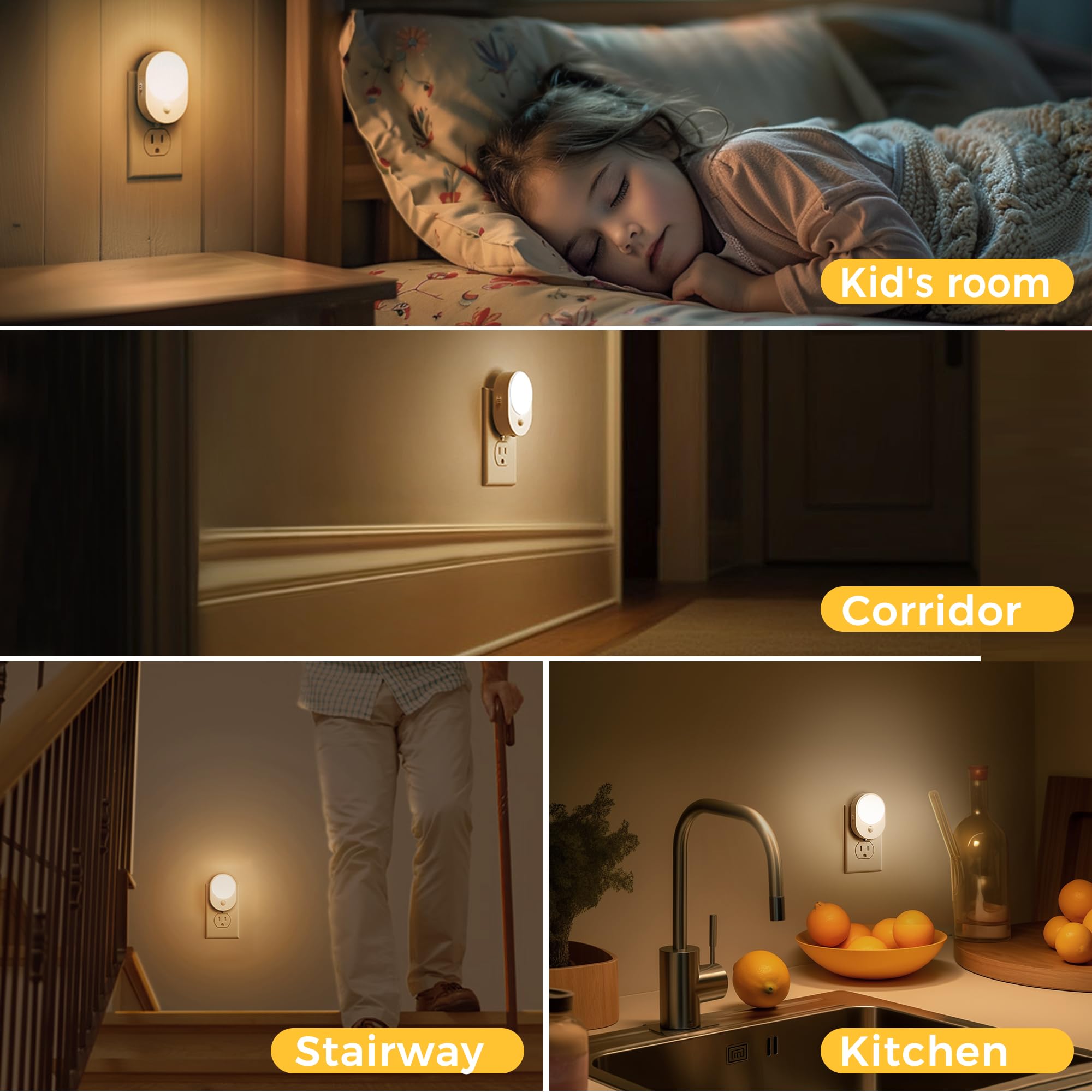 L LOHAS LED ideal for hallways and bathrooms with hands-free use