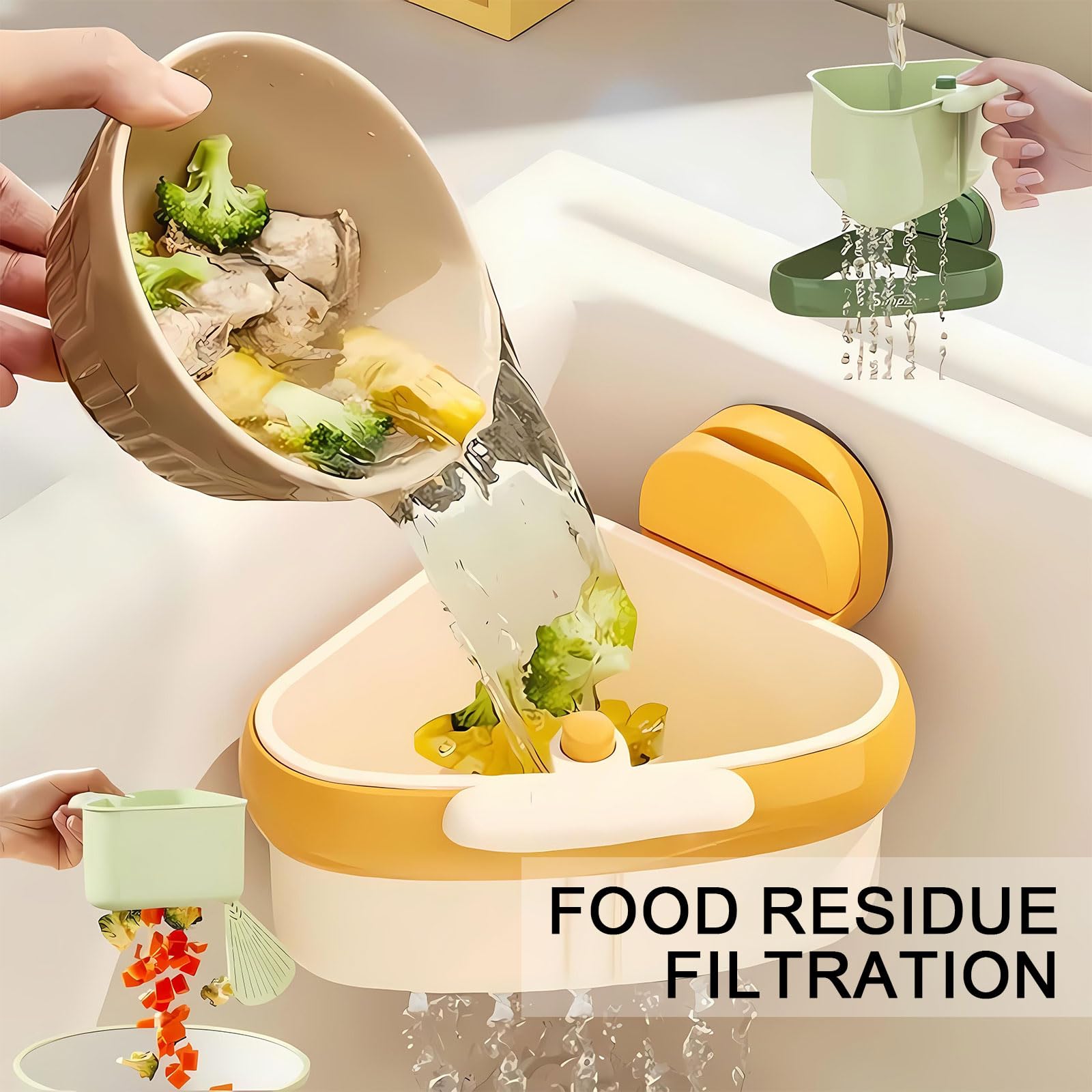 LLQ press-dump mechanism for quick, hygienic waste disposal
