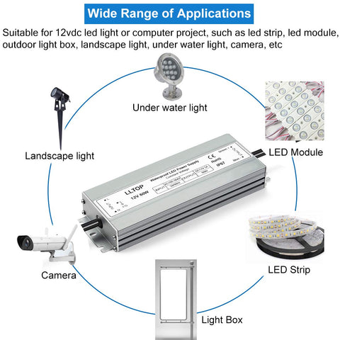 LLTOP LED Driver aluminum housing aids heat dissipation and durability.