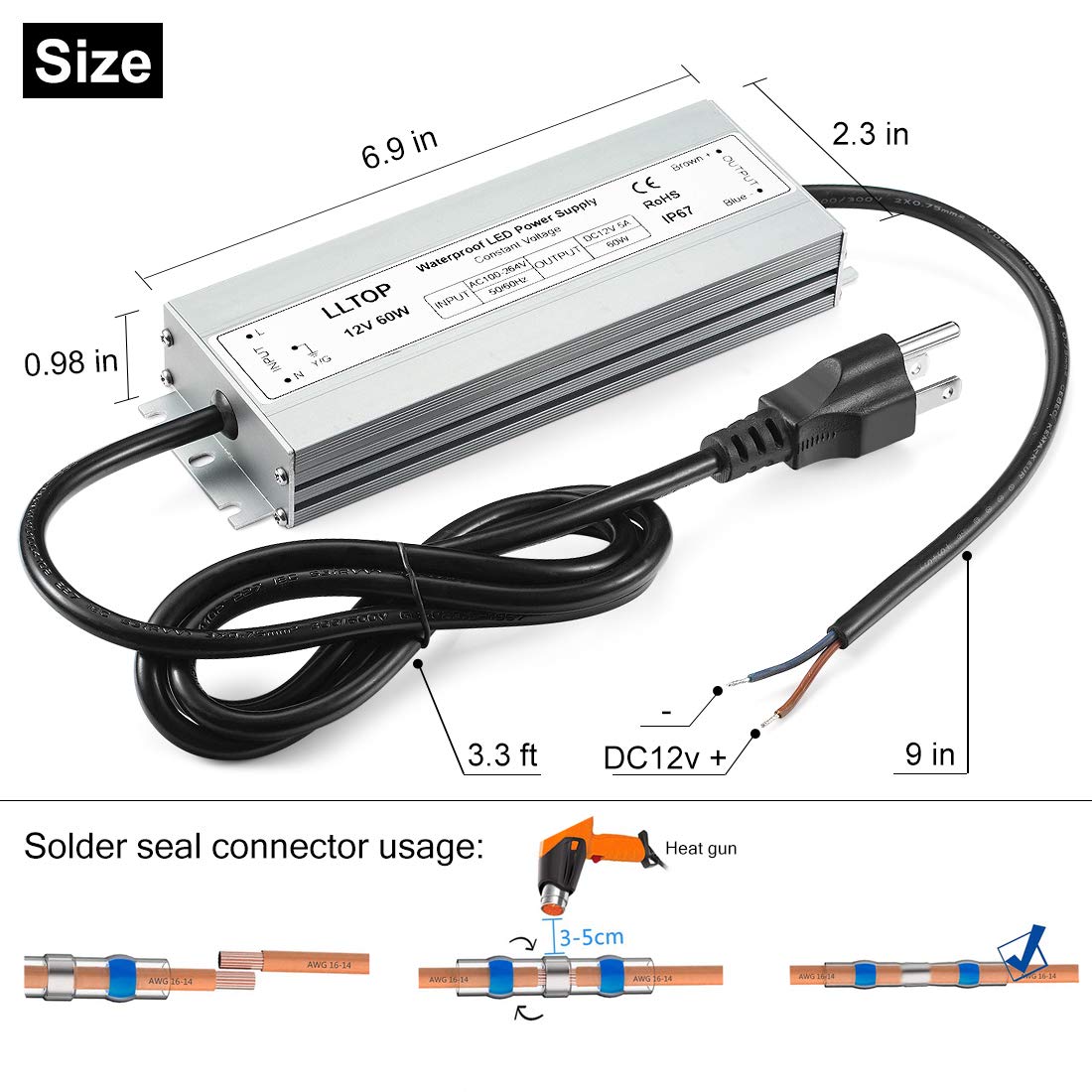 LLTOP LED Driver ultra-thin profile for space-saving outdoor installations.