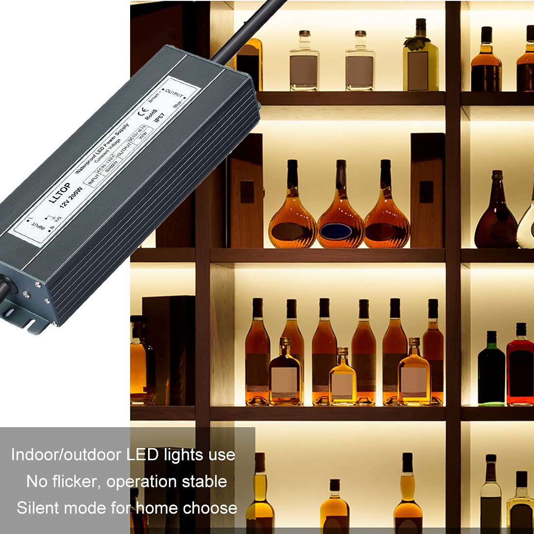 LLTOP outdoor-rated power supply for landscapes and pools.