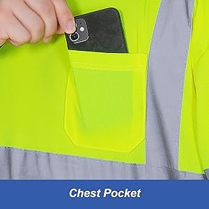 L&M Hi-Vis Class 3 T-Shirt ANSI II Class 3 label confirms safety compliance on site.