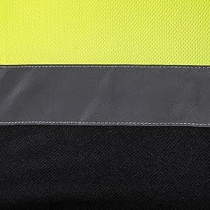 Close-up of the polyester force fabric weave on L&M tee