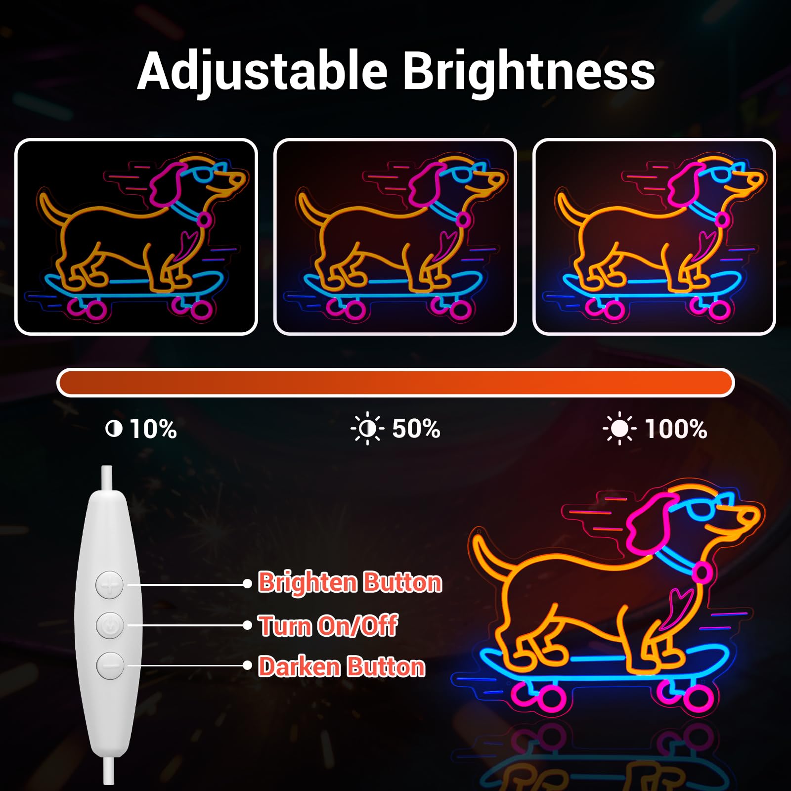 LMHSE dachshund neon sign ideal gift for homes and cafes