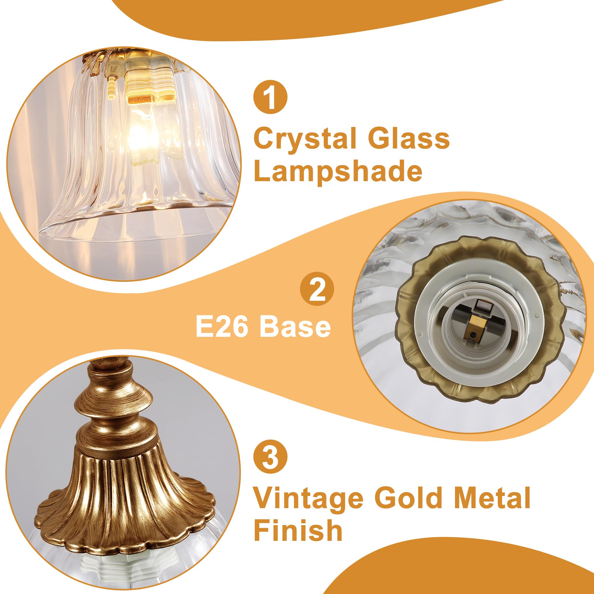 LmnLvn crystal glass shade refracts light beautifully