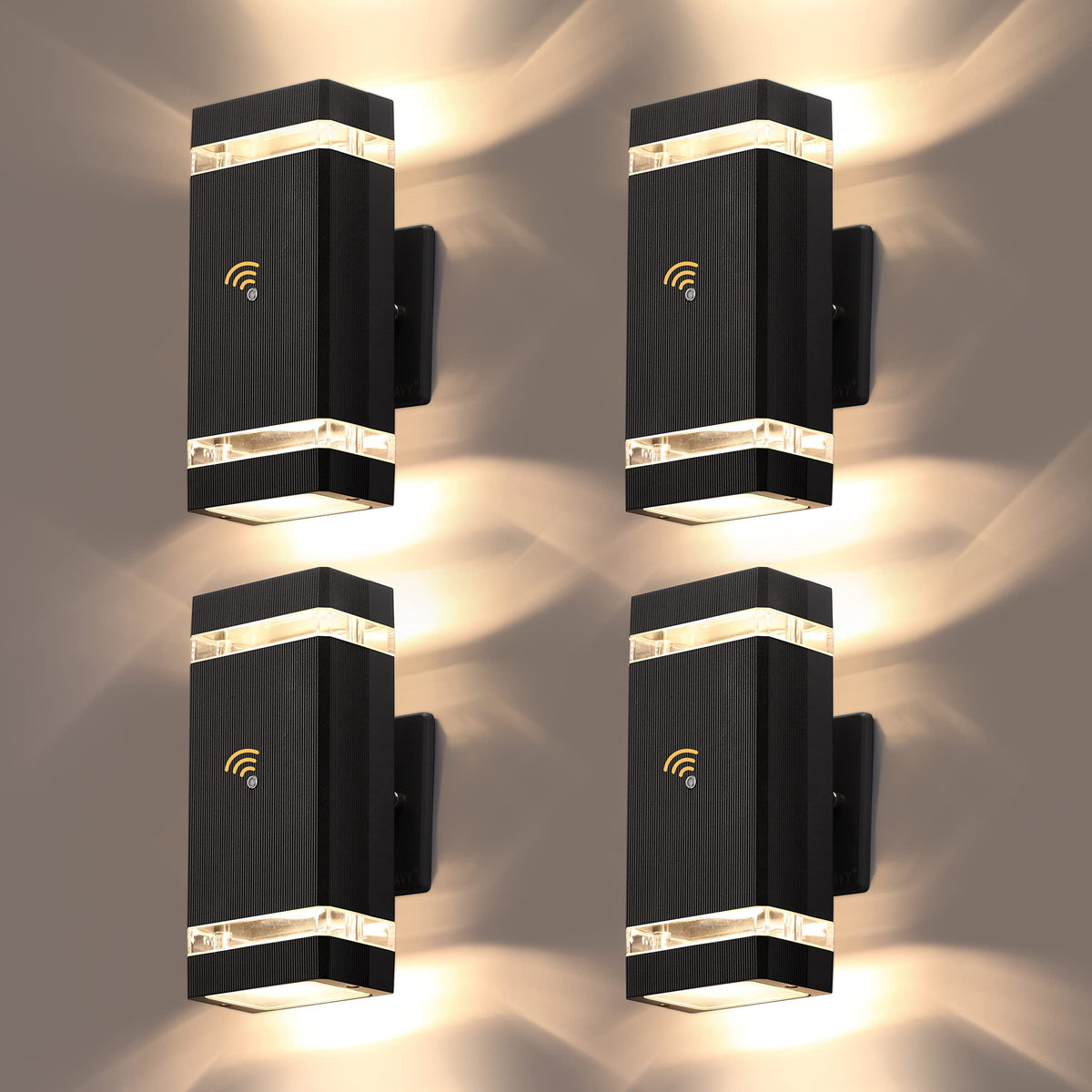 LMP dusk-to-dawn outdoor wall light with 5W LEDs illuminates porches automatically.