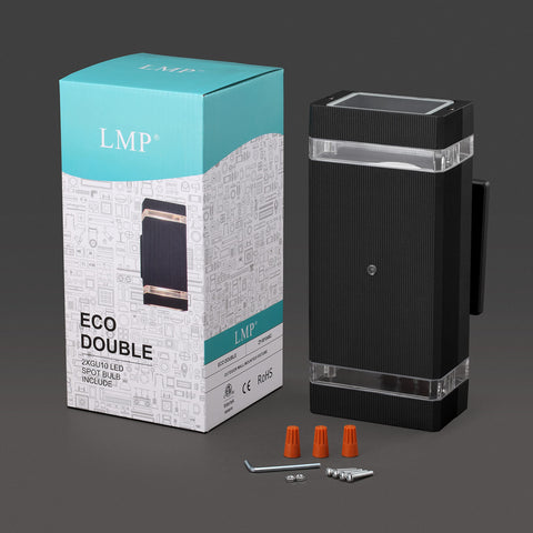 LMP IP65 aluminum body resists weather for durable exterior lighting.