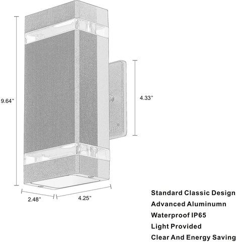 LMP up and down wall sconce enhances entryway visibility and style.