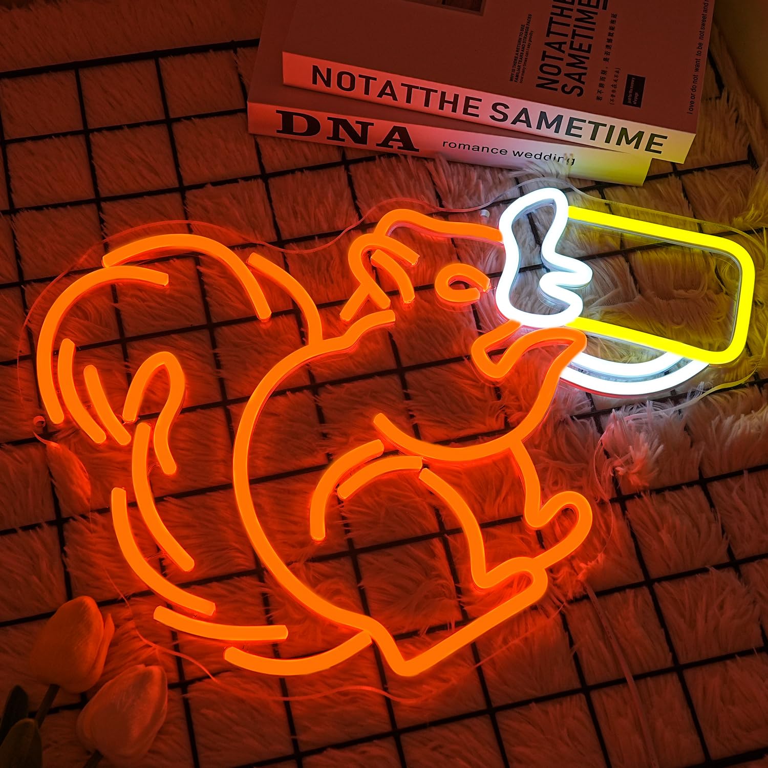 LMSIGNLY Clear acrylic backboard neon mounts easily on walls