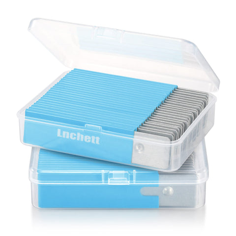 Lnchett retractable box cutter in action for safe, controlled opening of boxes.