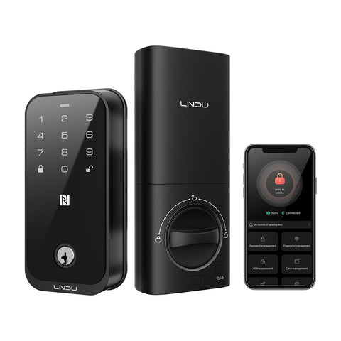 LNDU HK01 front door lock with sleek design and robust security.