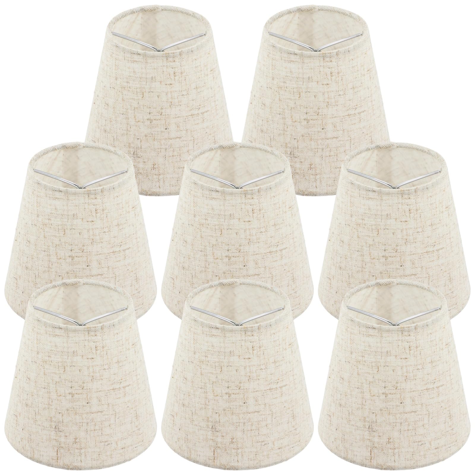 Lnrueg mini barrel lampshade in natural linen, clip-on design for quick room refresh