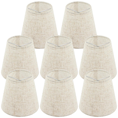 Lnrueg mini barrel lampshade in natural linen, clip-on design for quick room refresh