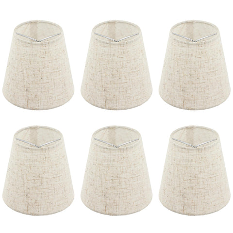 Lnrueg set of six chandelier shades clip-on for warm, diffused light.