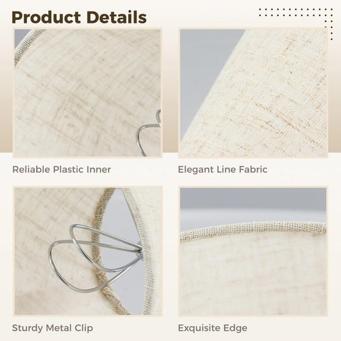 Lnrueg table lamp shade clip-on front view, quick replacement with a clean profile