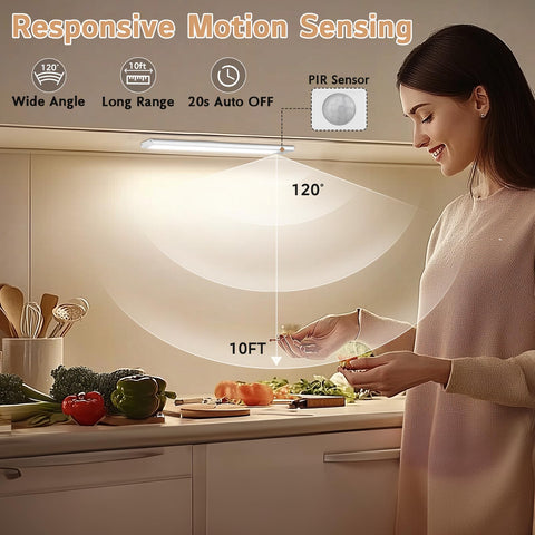 LNRYY magnetic LED light for kitchen surfaces with strong magnets for easy placement