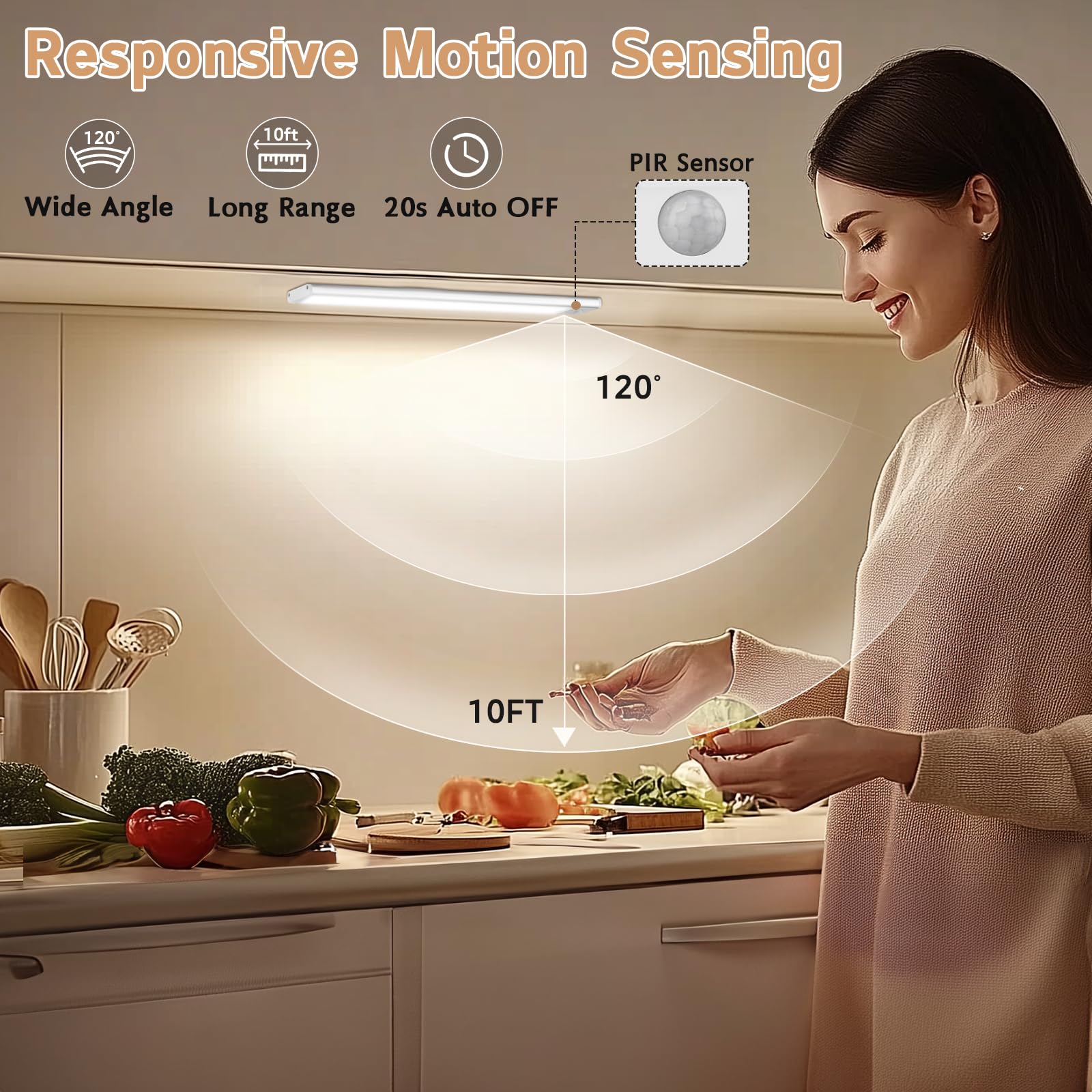 LNRYY motion-sensor closet light activating automatically
